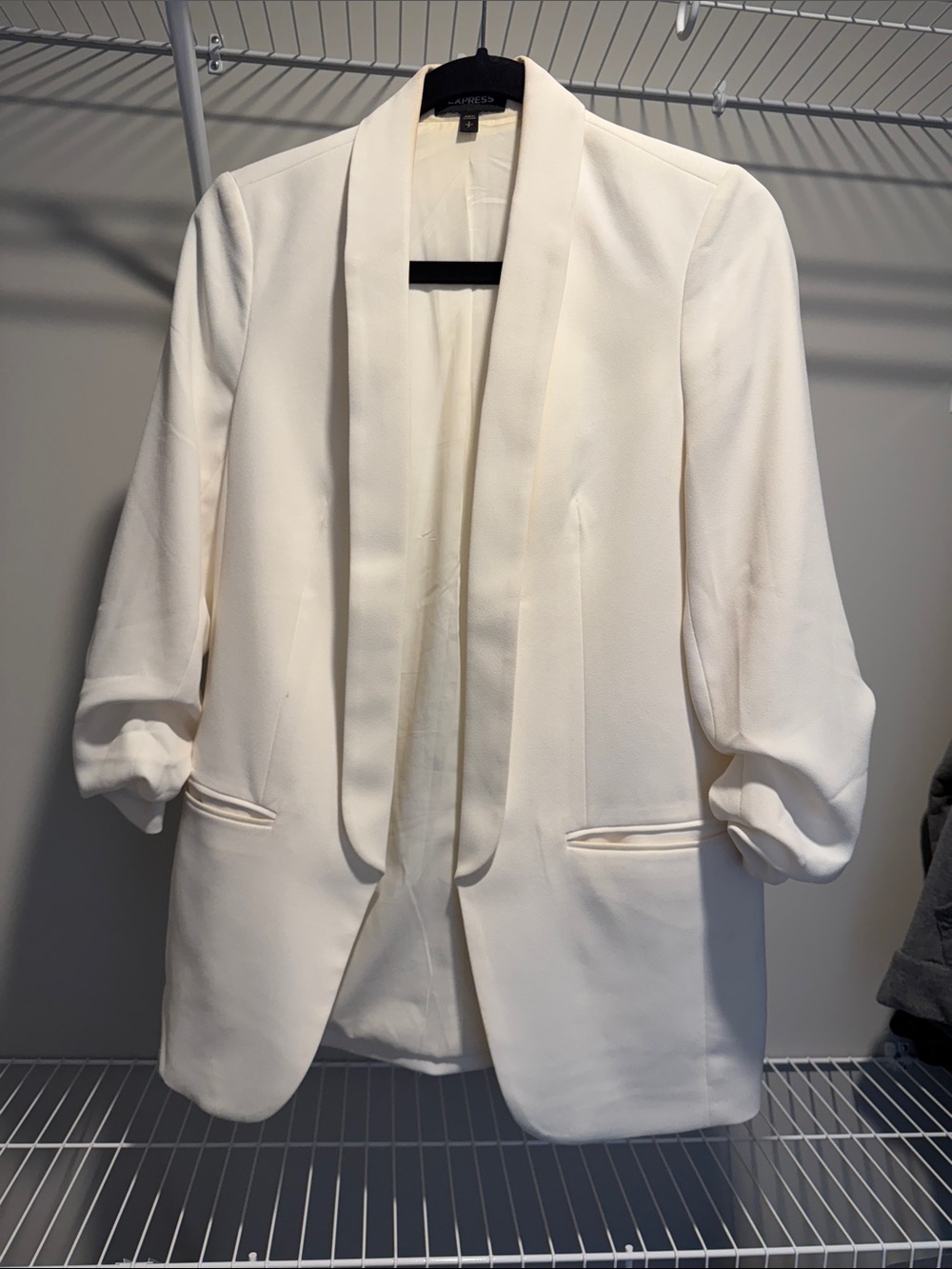 Express White Open-Front Blazer